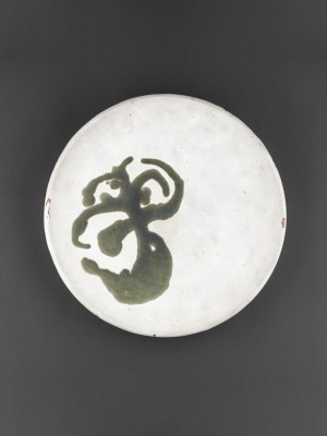 Csurgatott tál (zöld)