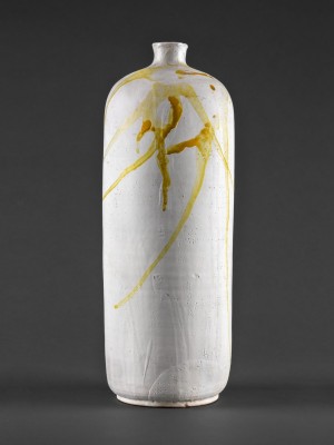 Csurgatott váza (sárga)