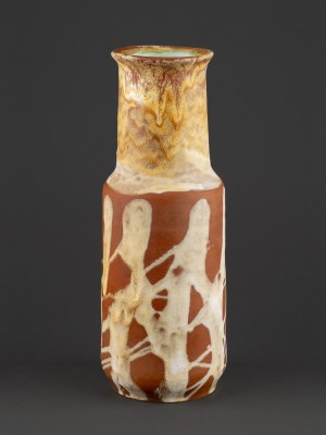 Barna csurgatott váza